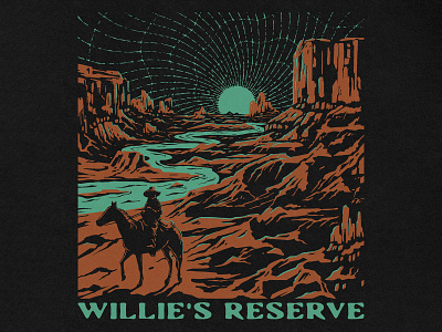 Canyon Shirt 2d canyon cowboy desert digital painting illustration landscape procreate retro vintage western wpa