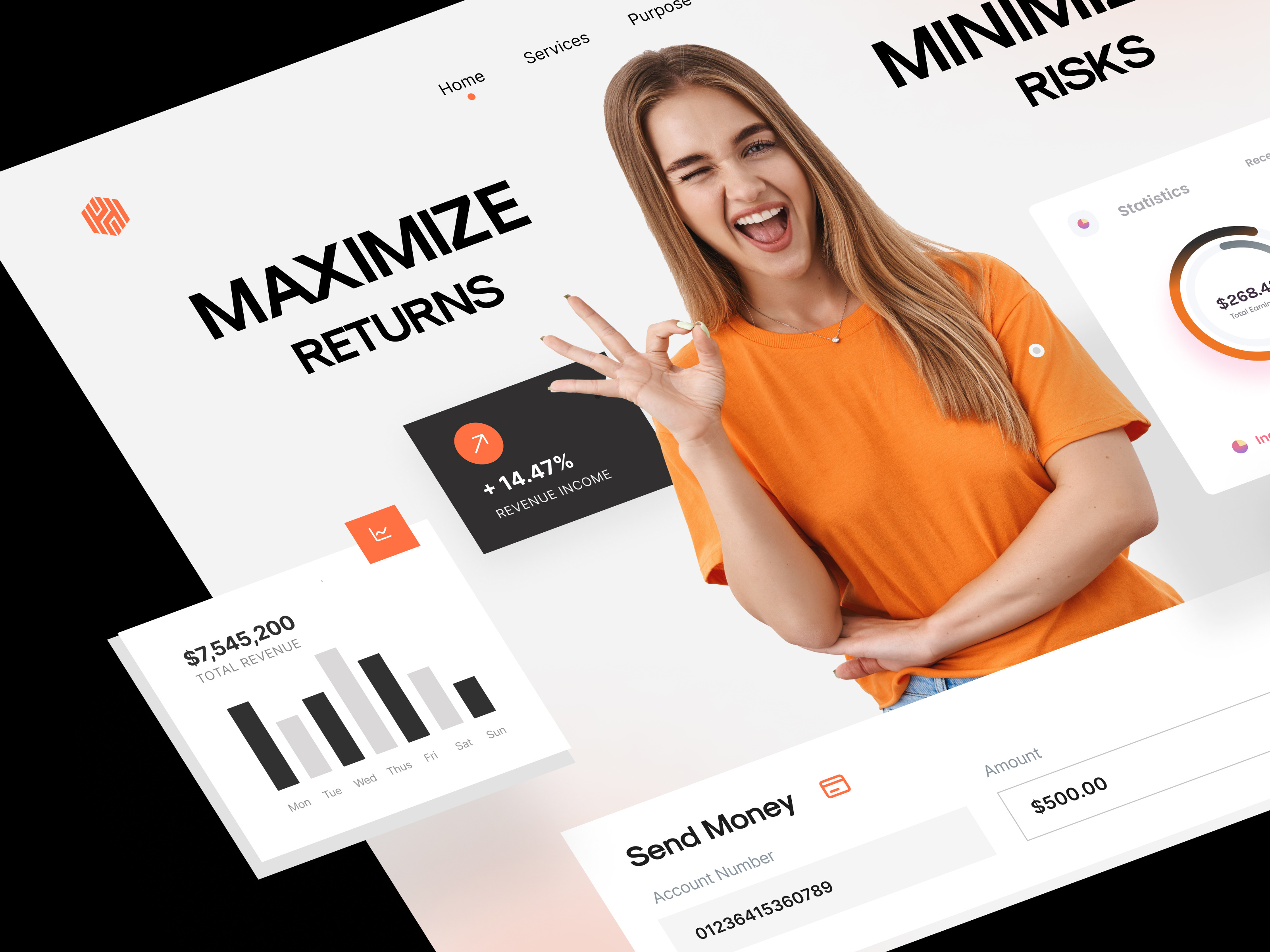 Example of Website Design / Web App Design(5 Pages)