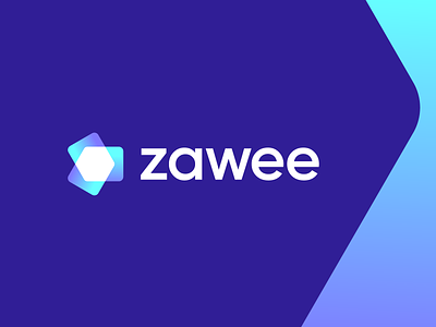zawee branding cube energy hub logo startup symbol turbine wind