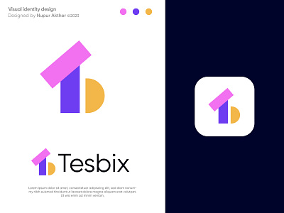 Tesbix logo brand identity brand mark branding logo logo design logo designer logos modern logo popular logo simple visual identity