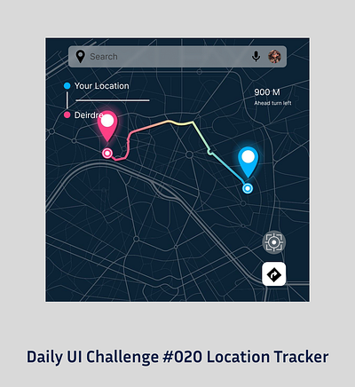 Daily UI Location Tracker #020 branding dailyui design graphic design illustration locationtracker logo map ui ui uiux uidesign ux vector