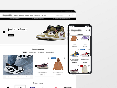 Online Sneaker Store Design design desktop ecommerce mobile online store responsive ui ux web
