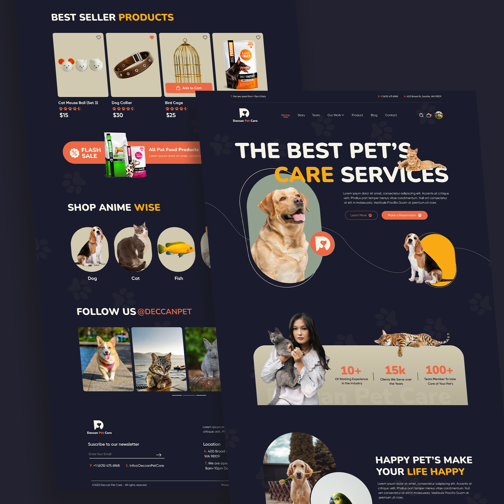 Deccan Pet Care - Website petcare petcaredesign petwebsite uidesign uuxdesign website design