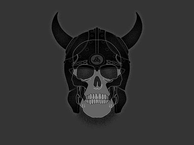 Viking Skully art helmet illustration skeleton skull valhalla vector viking