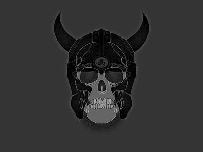 Viking Skully art helmet illustration skeleton skull valhalla vector viking