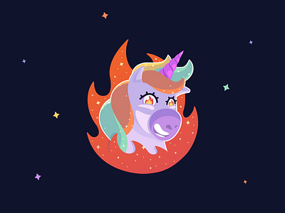 Unicorn Mascot Sticker branding design graphic design illustration mascot minimal sticker unicorn vector