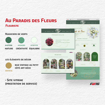 Au Paradis des Fleurs refonte dun site