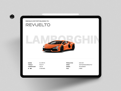 2024 Lamborghini Revuelto: The Purest Expression of Power app branding design illustration lamborghini minimal ui