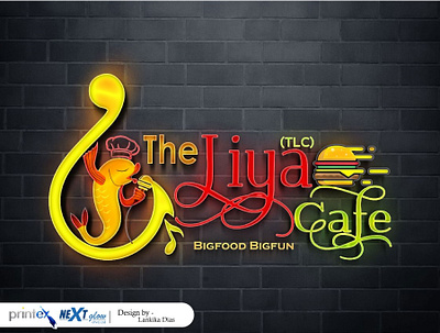 THE LIYA CAFE TLC graphic design logo