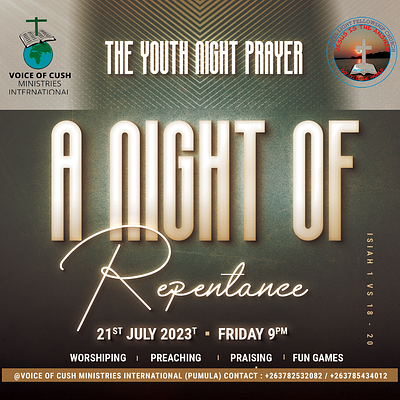 Youth Night Prayer branding design flyer graphic design illustration