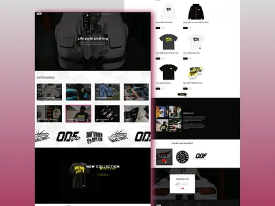 ODF Shop | Drift-themed online store design online store store store design ui uidesign ux web design website webstore
