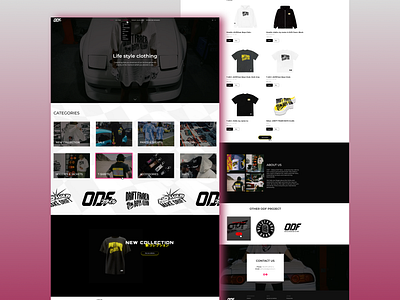 ODF Shop | Drift-themed online store design online store store store design ui uidesign ux web design website webstore