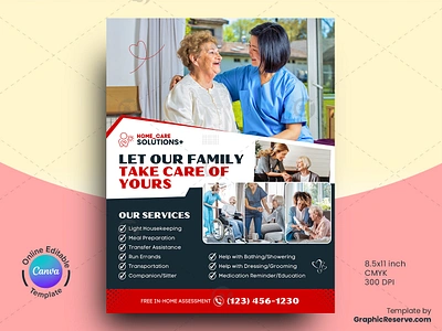 Family Caring Flyer Canva Template elder care flyer canva template elder care flyer design flyer home care canva flyer home care flyer home care flyer canva template informational flyer minimalistic flyer