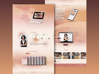 Teacher's Creative Lab | Landing page design education educational website logo ui uidesign ux uxdesign web design website website design
