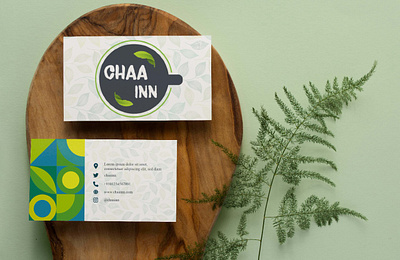 Visiting Card for CHAA INN tea company branding graphic design illustrator product design visitng card