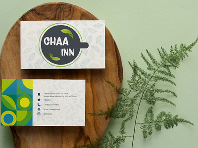 Visiting Card for CHAA INN tea company branding graphic design illustrator product design visitng card