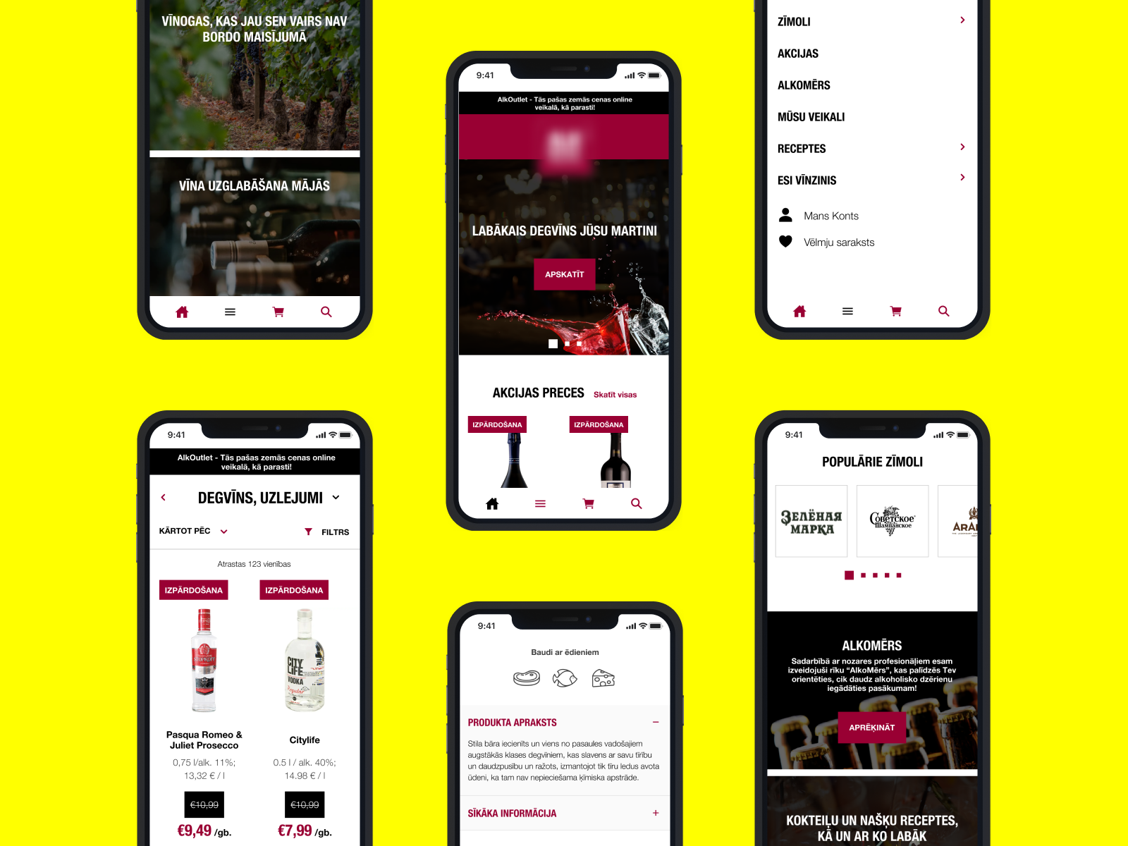 Alcoholic Beverages Online Store Design beverages design desktop ecommerce mobile online store responsive ui user interface ux web
