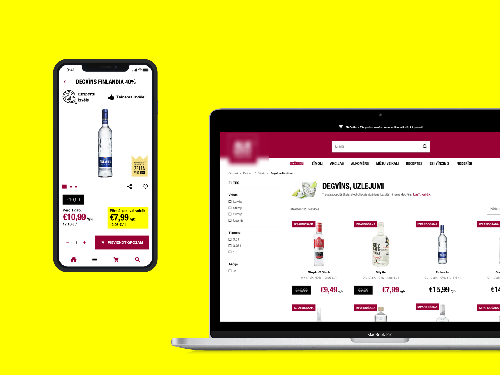 Alcoholic Beverages Online Store Design by scandiweb.creative on Dribbble