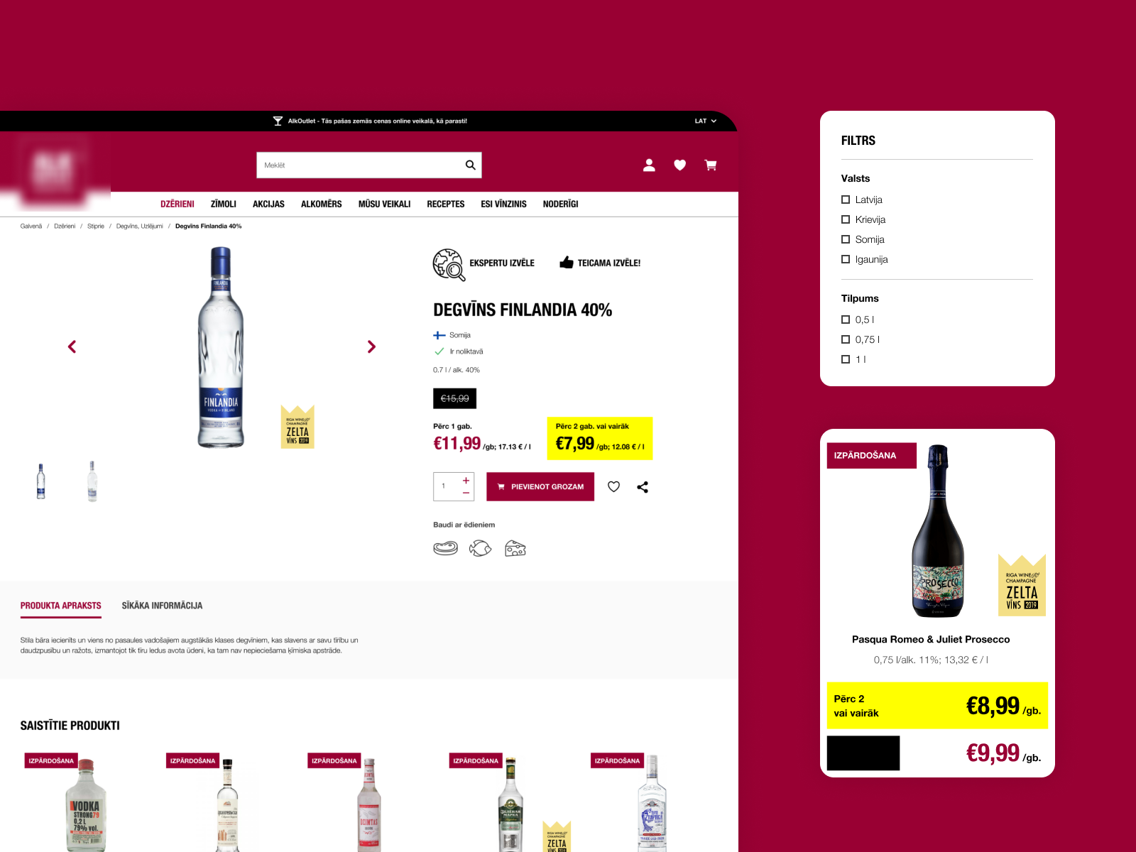 Alcoholic Beverages Online Store Design by scandiweb.creative on Dribbble