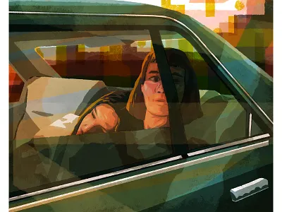 Dog Days adobe blending brush car colour digitalart dogdays drawn light muti nostalgia photoshop portrait reflections slowdays suburb summerdays texture window woman