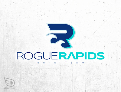 logo concepts chipdavid dogwings graphic design logo rapids sportsgraphic swim team vector