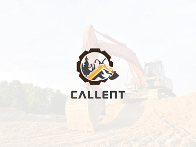 CALLENT LOGO branding excavator graphic design hill illustration logo logo design tech logo