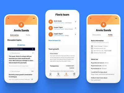 Team Toolkit agenda design enterprise hr humu profile ui ux