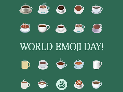 SachCaffe - Emoji Day coffee coffee shop drawing emoji graphic design illustration illustrations starbucks