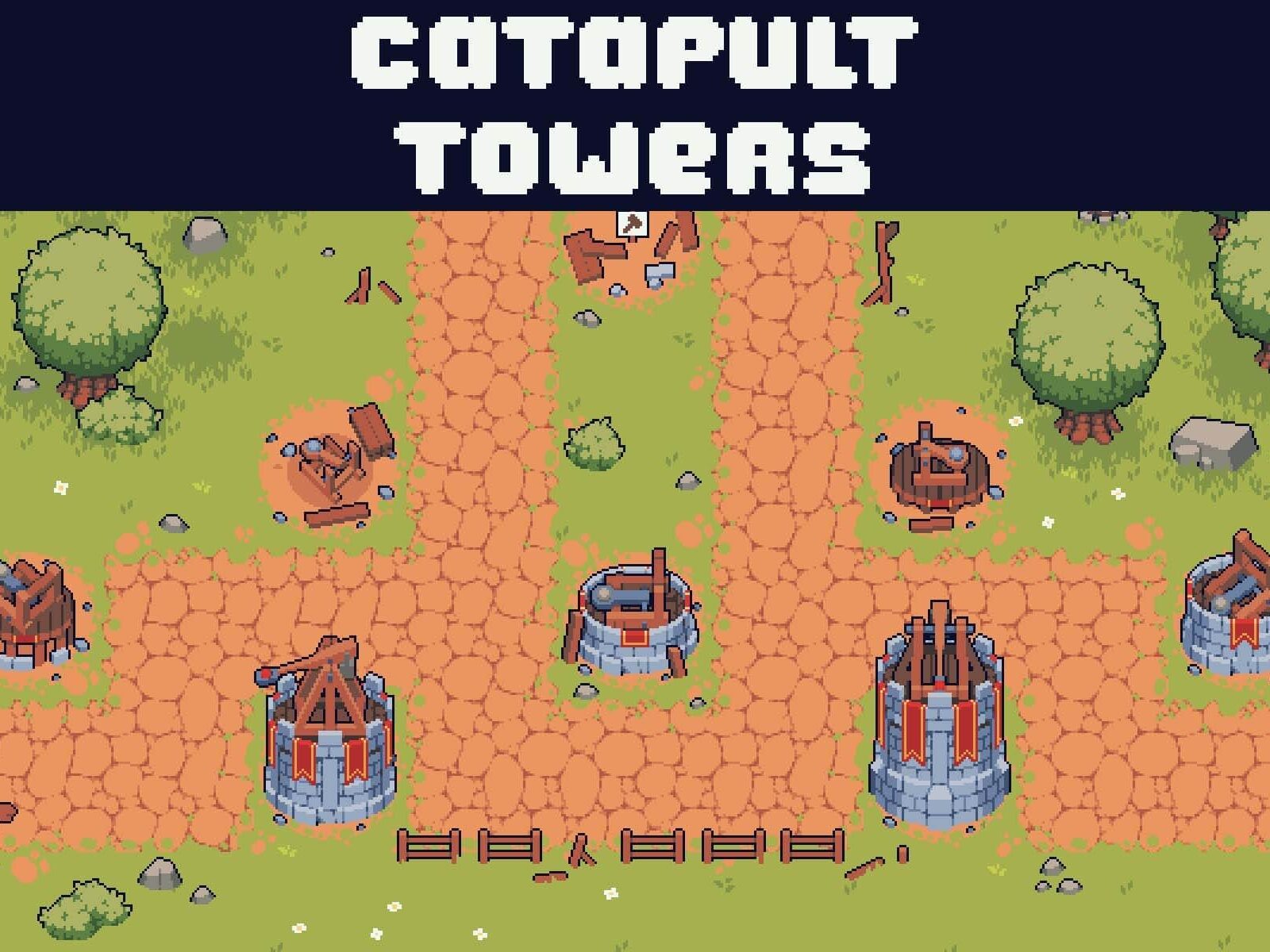 Catapult Towers Pixel Art for Tower Defense by 2D Game Assets on Dribbble