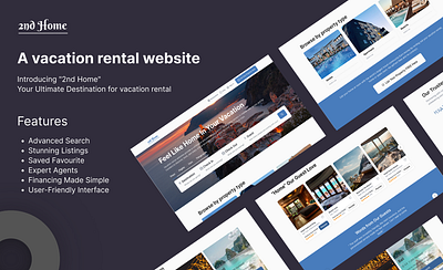 Introducing a vacation rental website branding design graphic design illustration landing page ui ux website
