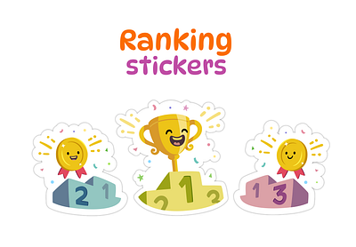 Ranking stickers graphic design illustration sticker
