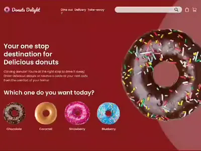 Donut shop prototype branding design graphic design landing page prototype ui ux website