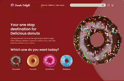 Donut shop prototype branding design graphic design landing page prototype ui ux website