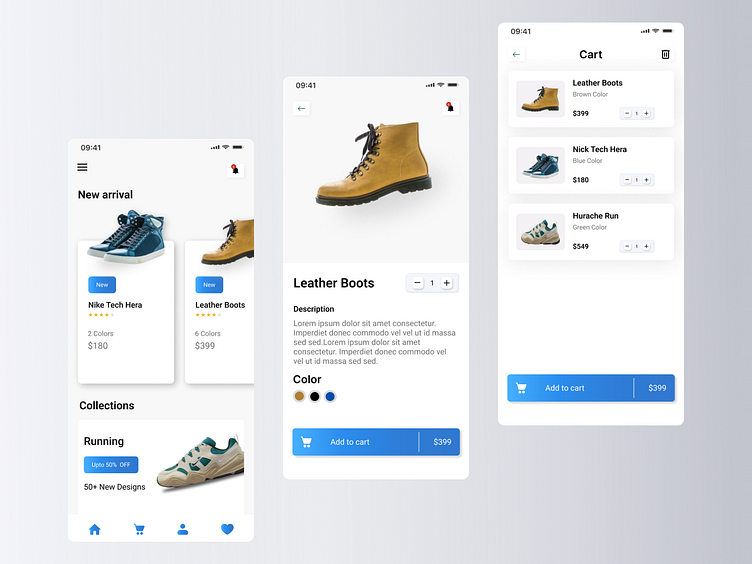 Shoes UI by Humaira Pirwani on Dribbble
