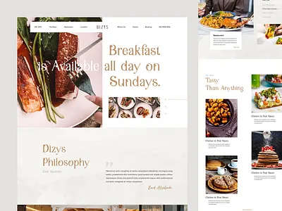 Restaurant Web Page design food landing page restaurant ui ui design ux web design