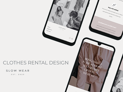 Clothes Rental Web Design app branding clothes clothesrental design eshop figma graphic design logo minimalist ui ux web design