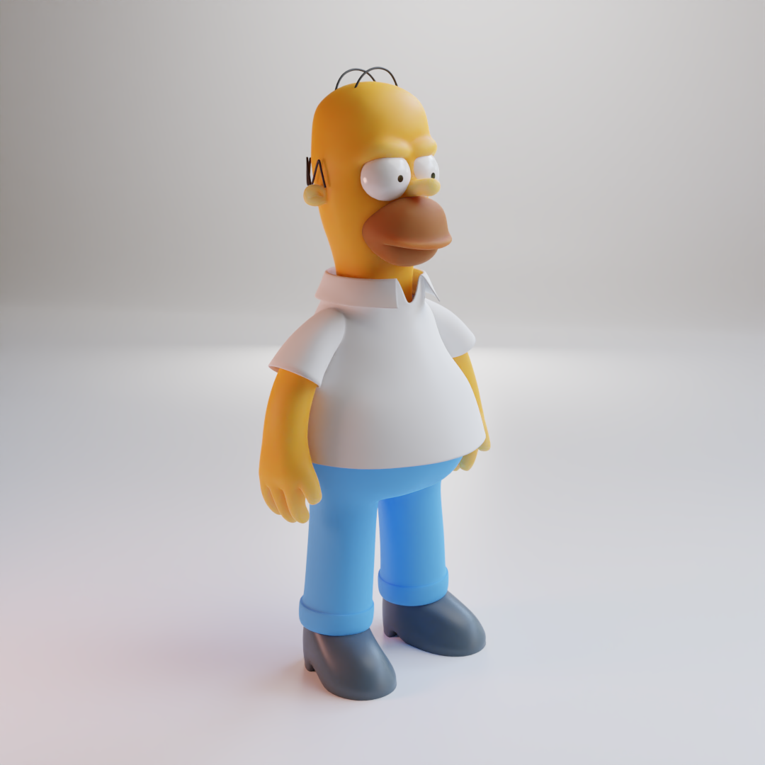 Homer Simpson 3d character character design graphic design illustration