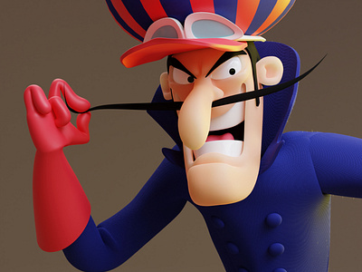 Dick Dastardly 3d character character design design graphic design illustration