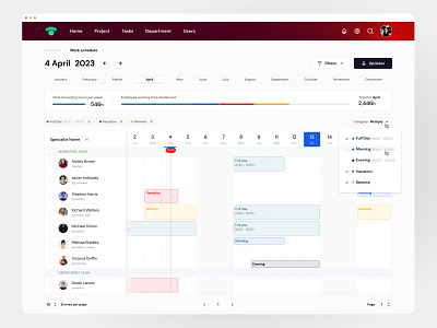 Schedule table + Figma file callendar schedule specialist schedule table ui ui table ux ux table wizard