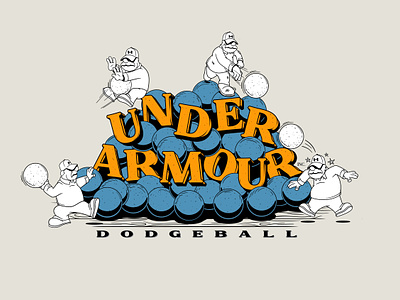 Under Armour Dodgeball branding dodge ball illustration sports typography under armour
