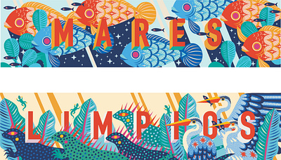 Mares Limpios Banner adobe illustrator graphic design graphic illustration illustration poster typography
