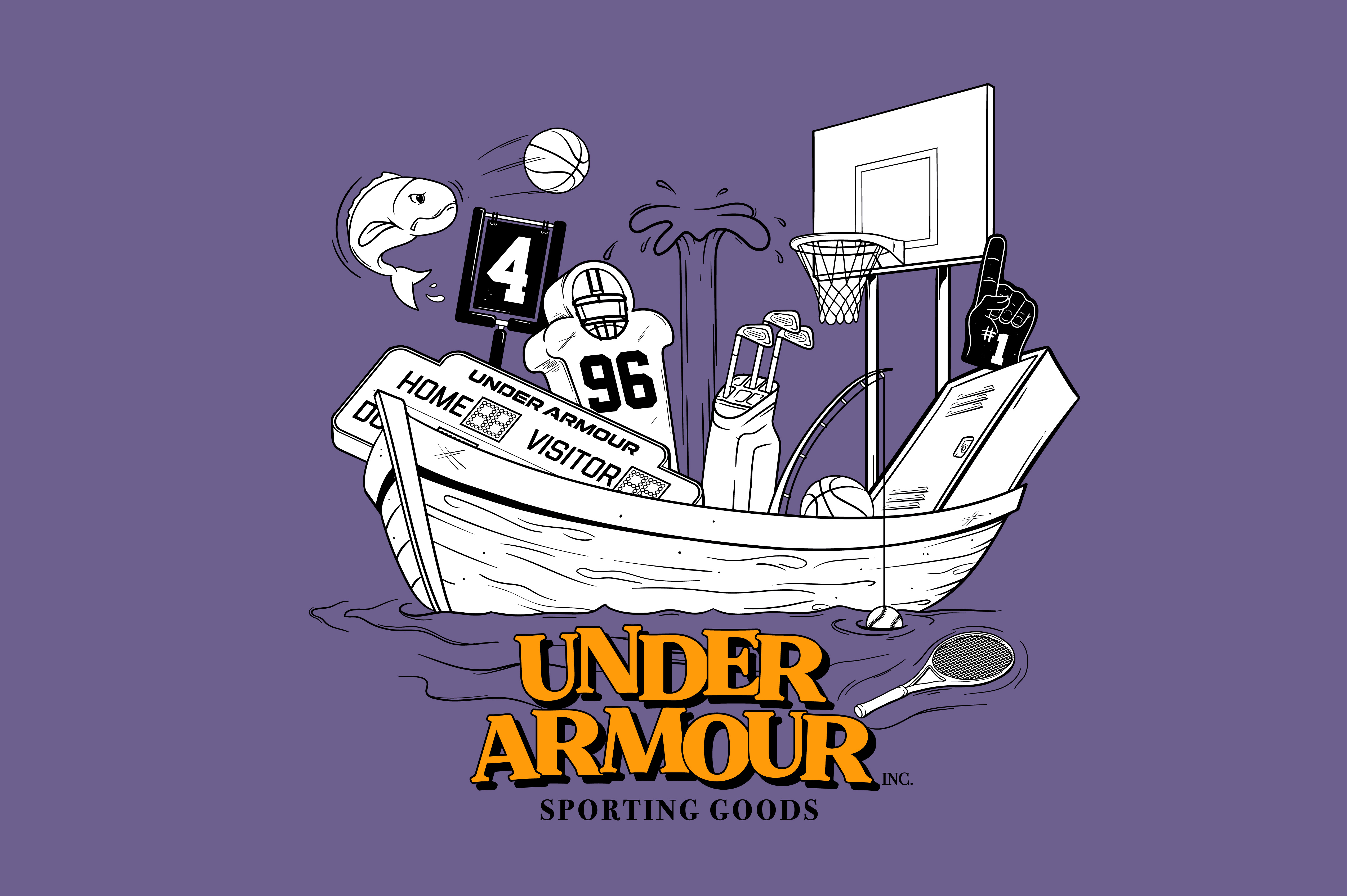 Under Armour Sporting Goods basketball illustration sports typography under armour