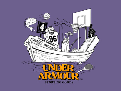 Under Armour Sporting Goods basketball illustration sports typography under armour