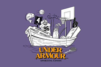 Under Armour Sporting Goods basketball illustration sports typography under armour