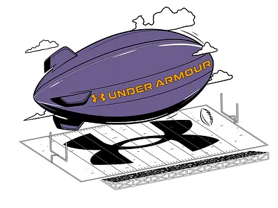 Under Armour Blimp blimp football illustration sports typography under armour