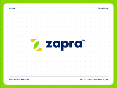 Zapra Branding branding concept design earth eco icon idea leaf lettering logo logodesign logotype minimal modern nature planet renewable solar sustainable z letter