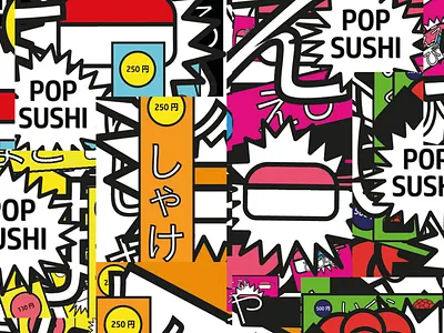 Pop Sushi graphic design motion graphics