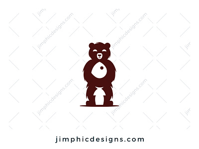 Bear Food Logo bear branding design fish food graphic design logo vector