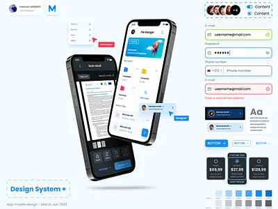 MIVA - A UX UI Case Study - Design System app design ui ux