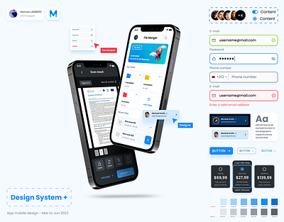 MIVA - A UX UI Case Study - Design System app design ui ux